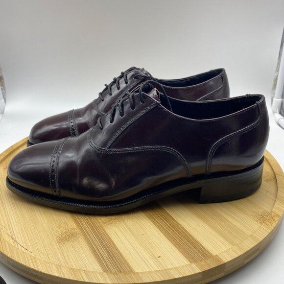 Florsheim‎ Men Burgundy Leather Cap Toe Oxford Lexington Dress Shoes Sz 7 main image 4